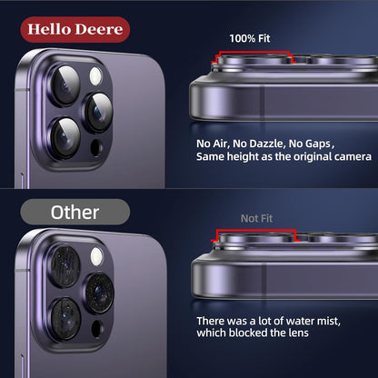 Compatible with iPhone 14 Pro Max Camera Lens Protector, [Case-Friendly][Strong Adsorption][AR Anti-Reflection]Tempered Glass Full Coverage Camera Screen Protector for iPhone 14 Pro,Purple