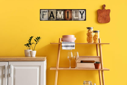 Vintage Tin Sign Retro Metal Family Signs for Home Decor Stylish Wall Art Plaques Gift for Home Bathroom Kitchen and Gothic Wall Decor in Every Room 16x4 in