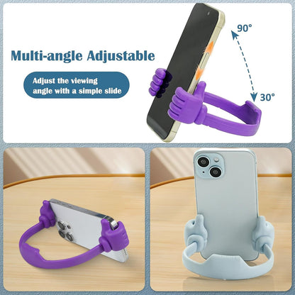 Honsky Thumbs-up Cell Phone Stand Holder, Tablet Stand Cradle for Desk Desktop Smartphone Cellphone Mobile Phone Tablets – Universal Adjustable Flexible, Black