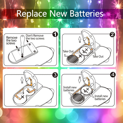 6 Pack Fairy Lights Battery Operated with Timer 2PCS Remote 6.5ft 20LED Multicolor Twinkle Lights Waterproof Silver Wire Fireflies Lights DIY Mason Jar Wedding Party Christmas Centerpiece Table Deco