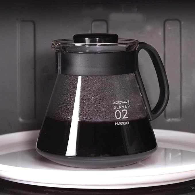 Hario V60 Glass Range Coffee Server, 600ml, Black