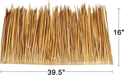 39.5" Tiki Straw Roof Thatch-Mexican Style Artificial Palm Thatch Rolls, Tiki Bar Hut Grass Duck Boat Blinds Grass Runner Rolls Palapa Thatch Roofing for Garden Patio Umbrella Fence Party Decoration