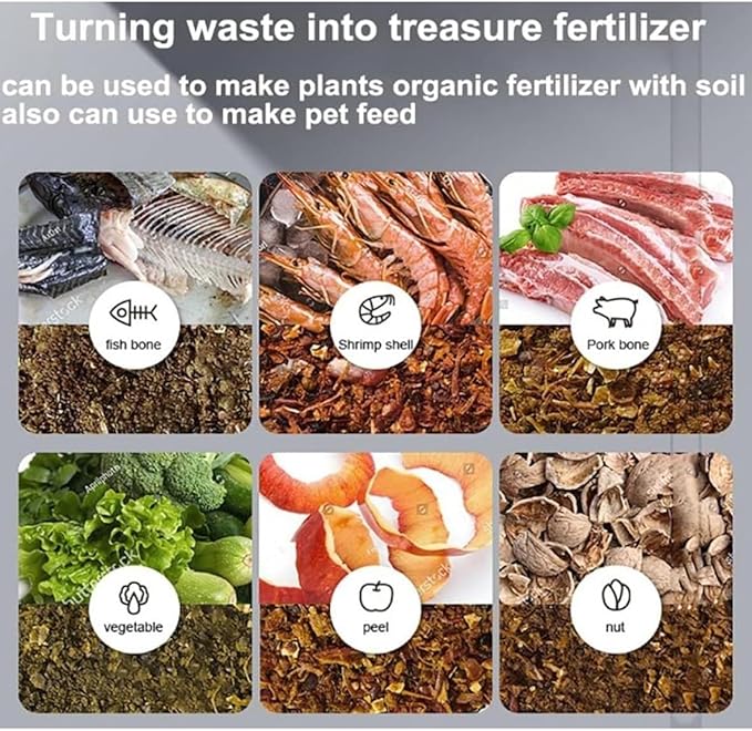 Smart Waste Kitchen Composter, Electric Kitchen Composter, Home and Kitchen Composting Bin, Countertop Automatic Food Waste Cycler with 2.5L Capacity, Turn Garbage to Compost with Single Button