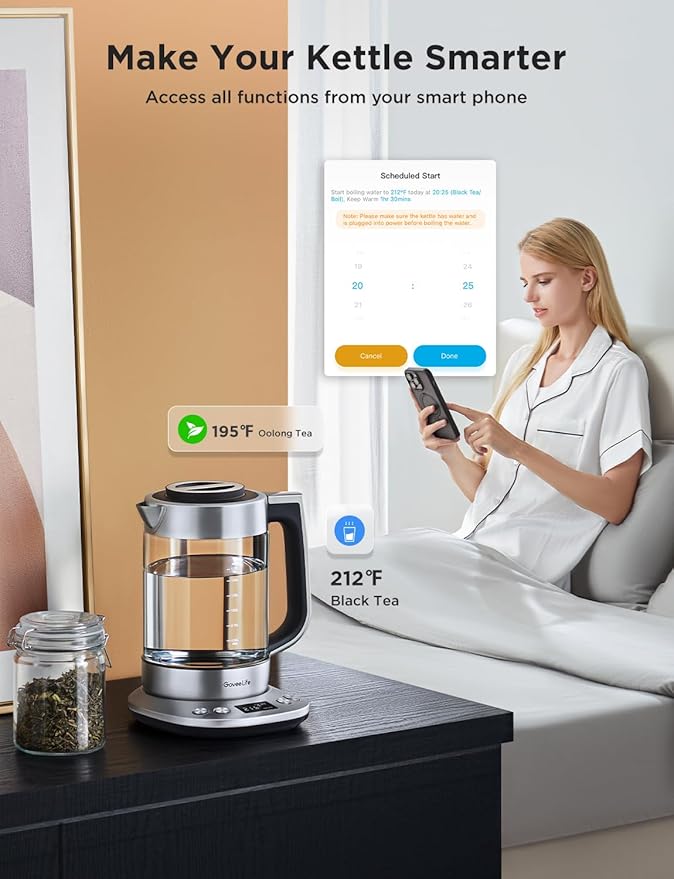 GoveeLife Smart Electric Gooseneck Kettle bundle with 3L Electric Composter