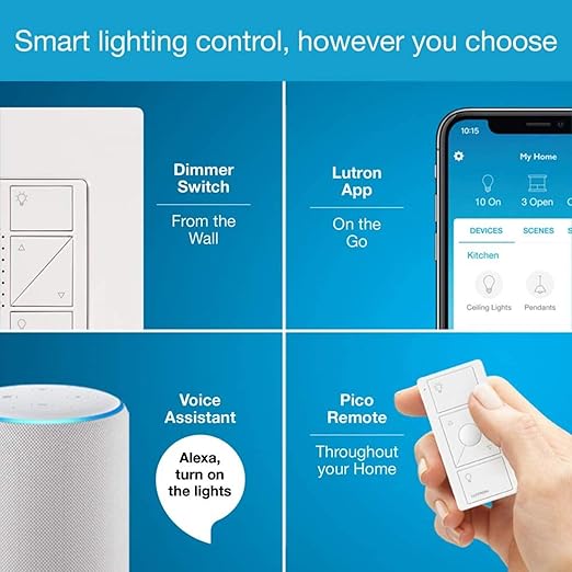 Lutron Caseta Smart Lighting Smart Hub for Light Bulbs and Fans, Compatible w/ Amazon Alexa, Apple Homekit, Google Home, 75 Device Capacity, L-BDG2-WH, White