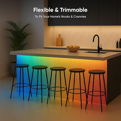 Nanoleaf RGBW Lightstrips with Matter, 16.4ft 50 Color Zones Bluetooth & WiFi Smart LED Strip Lights Work with Apple Home, Google Home, LED Lights for Bedroom, App & Voice Control