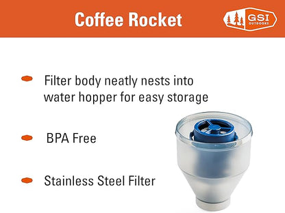 GSI Outdoors Coffee Rocket Pour-Over Coffee Maker I Collapsible, Nesting, Drip Coffee Set for Camping & Travel