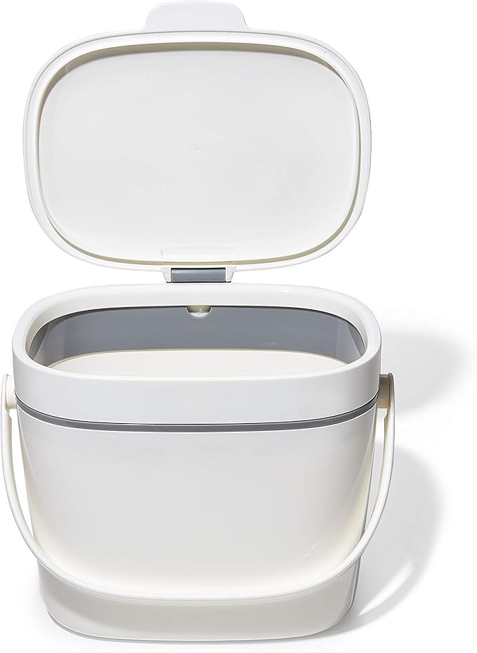 OXO Good Grips EASY-CLEAN COMPOST BIN - WHITE - 1.75 GAL/6.62 L