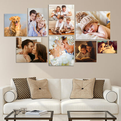 YUNART Ship Next Day - Custom Canvas Prints with Your Photos, Personalized Canvas with Pictures Print for Wall Art Bedroom, Customized Photo Gifts for Couple Men Women Mom Baby Dog Family - 12"x18"