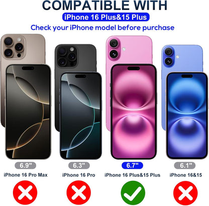 Screen Protector for iPhone 16 Plus&15 Plus[6.7 Inch],3RD Colorless Anti-Blue Light Tempered Glass Films,HD Clear, 9H Hardness, No Bubbles, Case Friendly 2 Pack