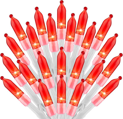 Red Mini Christmas Lights - 39 Feet 100 LED Fairy String Lights with 8 Lighting Modes Waterproof Connectable for Indoor Outdoor Xmas Tree Garland Wreath Holiday Valentine's Day Decoration