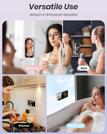 Klearlook 2PCS Magnetic Suction Phone Mount for MagSafe Case, Sticky Phone Grip Holder for iPhone, Removable Hands-Free Selfie/Video for TikTok Influencers, Women Girl Teen Gift, Transparent