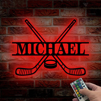 Custom Field Hockey LED Wall Sign – Personalized Name Sign Light Up, Sports Neon Signs For Wall Decor, Field Hockey Decor for Girls, Players, Fans, Teams