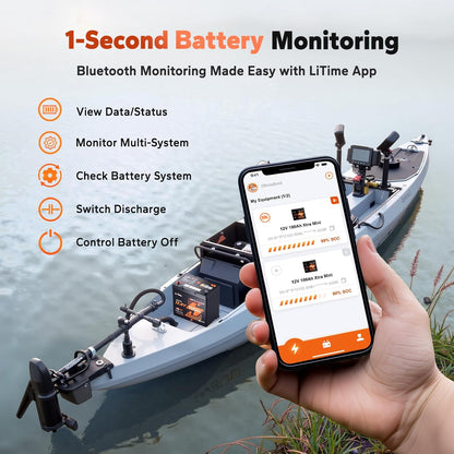 LiTime 12V 100Ah Xtra-Mini Bluetooth Small LiFePO4 Battery (2)