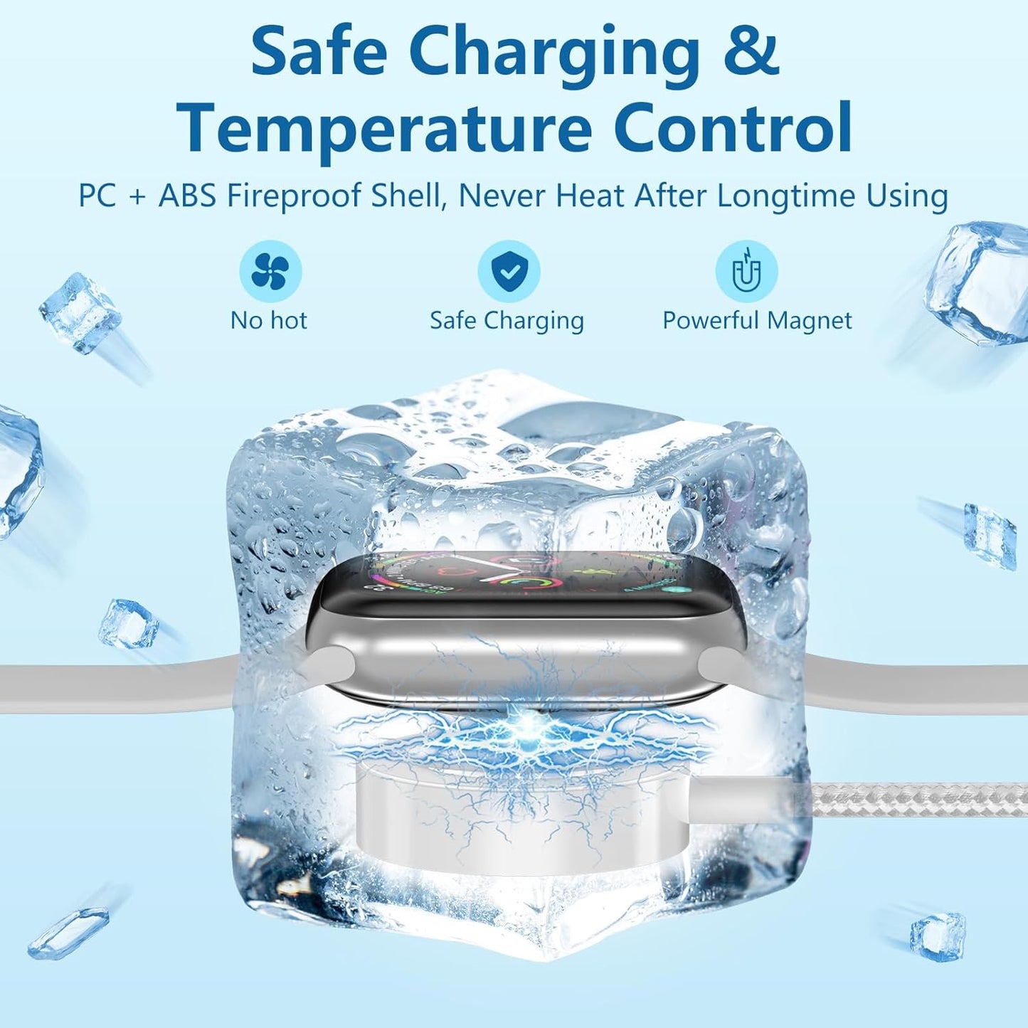 2Pack Multi Charging Cable for Apple Watch Charger 4 in 1 Travel Essentials Camping Essentials USB C/L/Micro Port Compatible with iWatch Series 10-1/iPhone 16/15/Galaxy Android-4FT