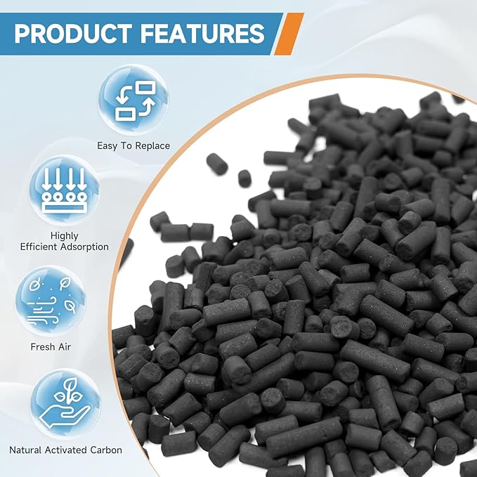 4 Pack Charcoal Refills for Lomi Smart Waste Kitchen Composter, 2.0 Pounds (Activated Charcoal Filters Keep Your Kitchen Smelling Fresh and Odour-Free)