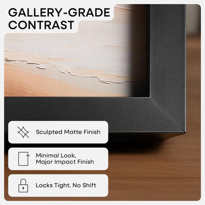 Homeforia 11x11 Picture Frame Black, High End Metal 11 by 11 Square Frames with Mat 9 x 9 Opening, 11by11 Poster Frames Matted to 9x9 inch Photo, Wall Hanging Frame, Tempered Glass, Wall Kit, Set of 1