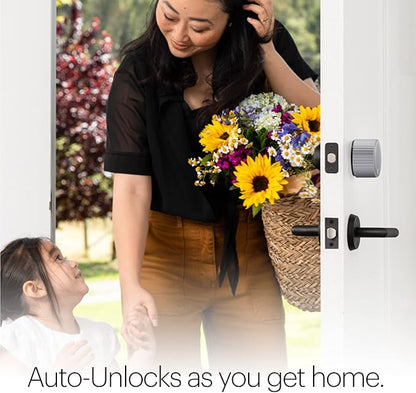 August Home, Silver Wi-Fi Connected Smart Keyless Entry Door Lock, Electronic Door Lock Fits Your Existing Deadbolt in Minutes, ‎ ‎AUG-SL05-M01-S01