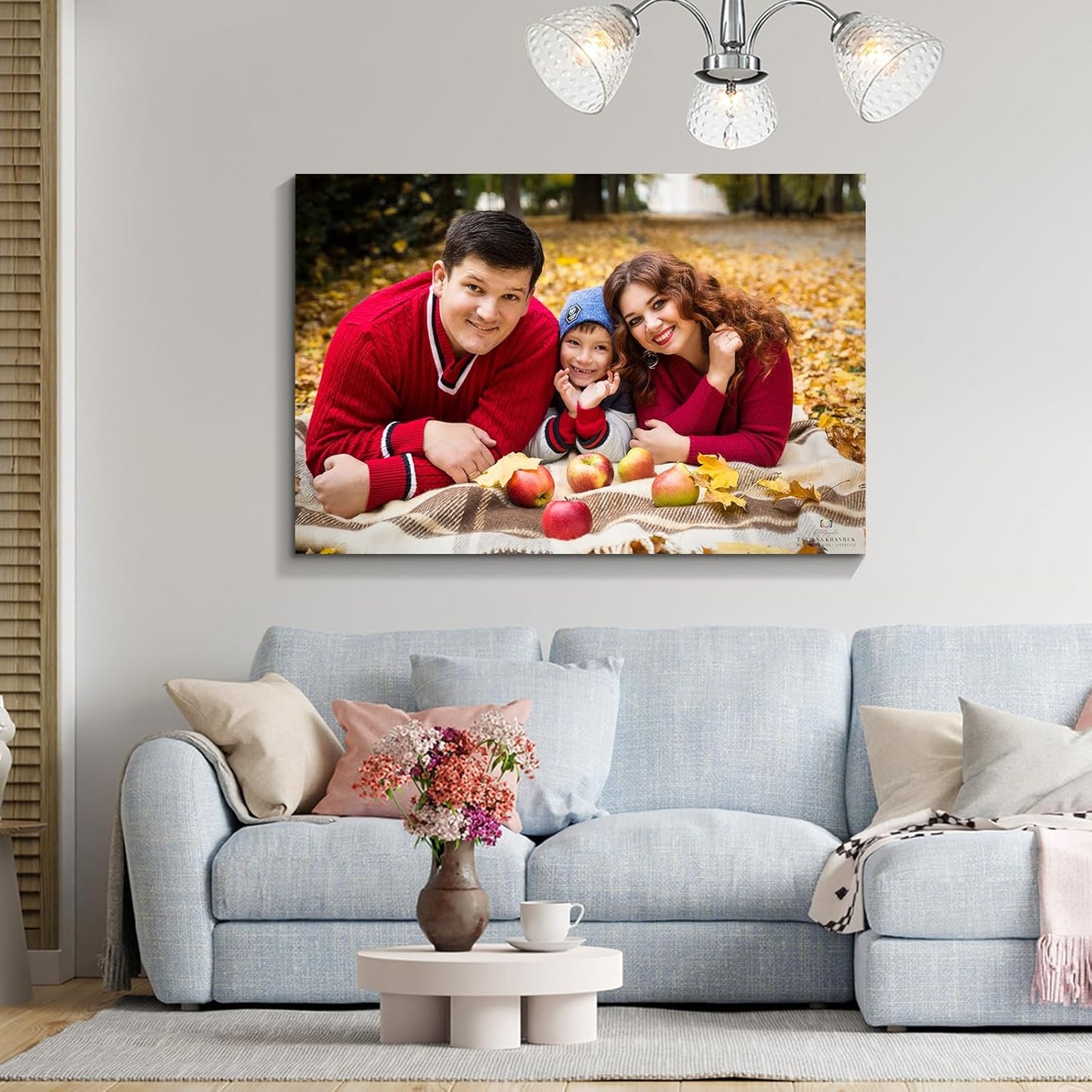 Wewejia Custom Canvas Prints with Your Photos for Family, 30x20inch Personalized Canvas Picture Wall Prints Best Custom Wall Decor for Living Room Bedroom Dining Room Office Easy to hang