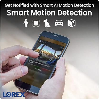 Lorex 4K Wired Security Camera – Outdoor & Indoor Add on PoE Wired Camera Surveillance System for Home & Business – Motion Detection & Smart Security Lighting, Color Night Vision