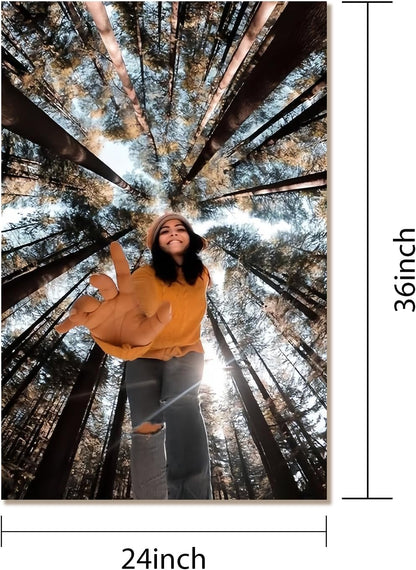 GZZFXXD Personalized Custom 24''x36''Canvas Prints with Your Photo/your Image Large Wallart Wall Decor for Bedroom Dining room Living room Children's room(Unframed)