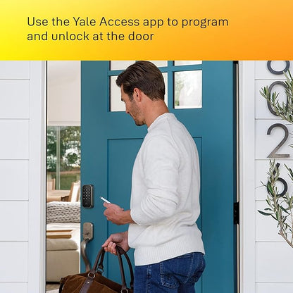Yale Home Assure Lock 2 Deadbolt, Satin Nickel Keyless Entry Door Lock with Digital Touchscreen Keypad and Bluetooth Connectivity (No Wi-Fi), ‎ ‎YRD450-BLE-619