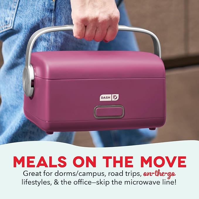 DASH Hot2Go™ Personal Food Warmer (30 Ounces, with spoon & fork) - Berry