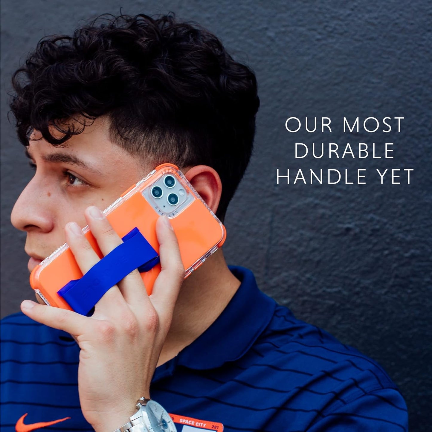 LOVEHANDLE PRO Premium Phone Grip - Silicone Phone Strap - Magnetic Phone Mount and Kickstand for Smartphone and Tablet - Party Bear Silicone