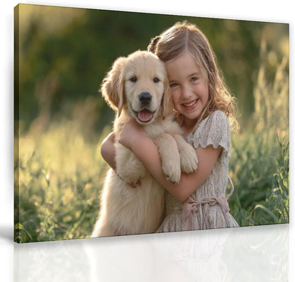GAIYUAO Customized Canvas Pictures for Wall Custom Canvas Print Poster Personalized Photo Prints Frame Large Wall Art Picture for Living Room 20x30in