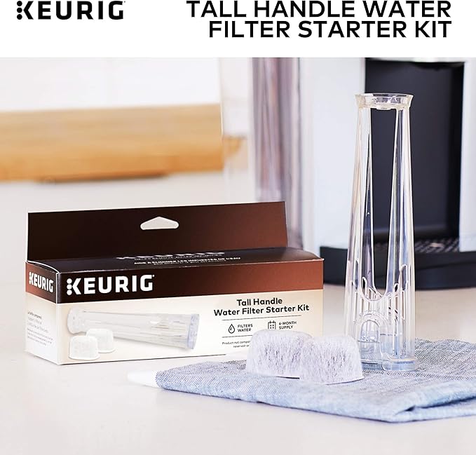 Keurig Tall Handle Water Filter Starter Kit, Comes with Handle and 2 Replacement Water Filters, Compatible with Select Keurig Coffee Makers (Pack of 6)