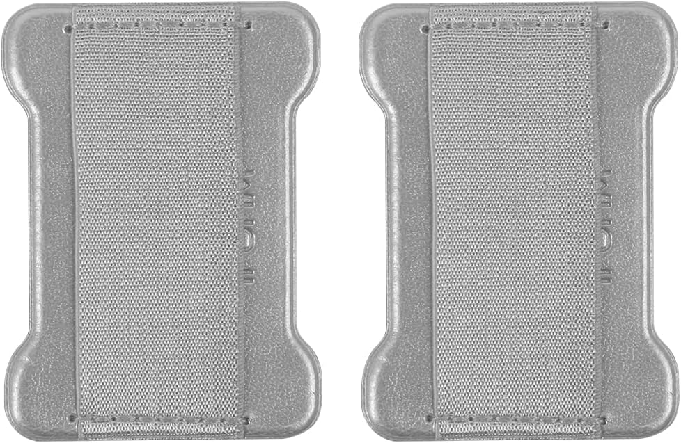 WUOJI Universal Phone Grip for Smartphones - Phone Holder for Hand - Wireless Charging Compatible (Silver) - 2Pack