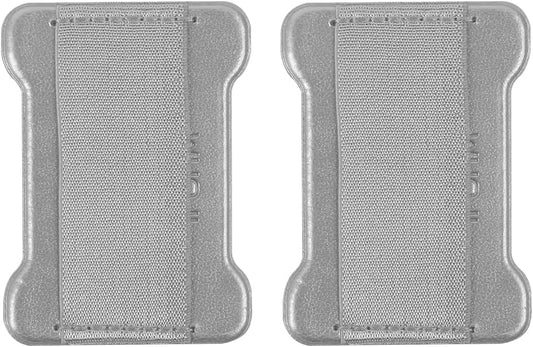 WUOJI Universal Phone Grip for Smartphones - Phone Holder for Hand - Wireless Charging Compatible (Silver) - 2Pack