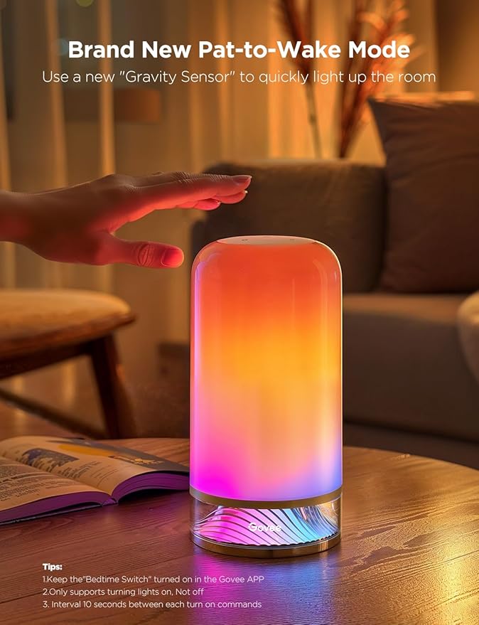 Govee RGBIC Smart Table Lamp 2 Bundle with 1600 Lumens Smart Light Bulbs