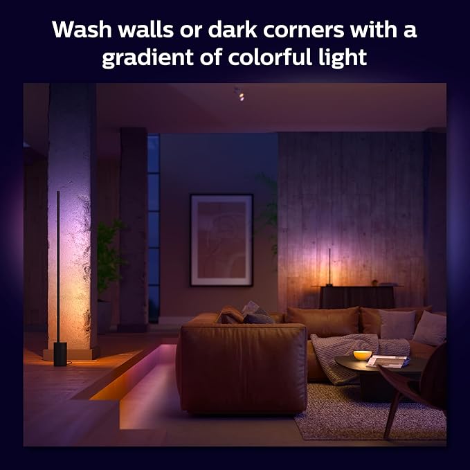 Philips Hue (1) Bridge with (1) Signe Table Lamp - White and Color Ambiance Smart Color-Changing Light - Control with App - Compatible with Alexa, Google Assistant, Apple Homekit, matter