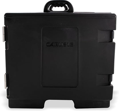 Carlisle FoodService Products Insulated Food Pan Carrier, Holds 7 Sheet Pans (Sold Separately), Front-Loading Cateraide with Handles, Rugged PE Shell with PU Insulation, Black