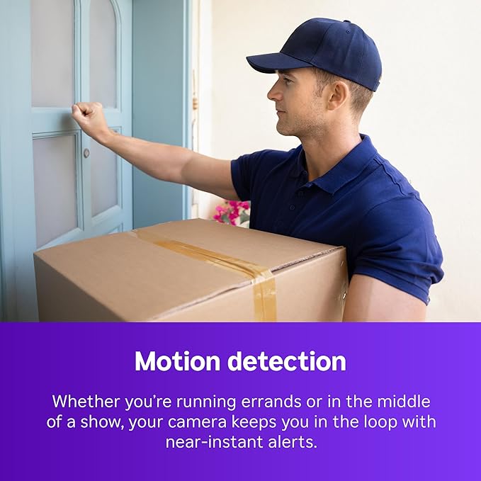 Roku Battery Camera for Home Security - New 2025 Weather-Resistant Indoor & Outdoor Wireless Camera & Pet Monitor with 1080p HD & Two-Way Audio - Rechargeable, Motion Detection & Wi-Fi (Pack of 4)