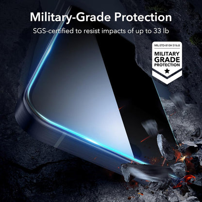 ESR 3 Pack for iPhone 15 Pro Max Screen Protector, [9H Hardness] [Military Grade Shatterproof] Full Coverage Tempered Glass Film with Easy Installation Tool, HD Clear, Scratch Resistant