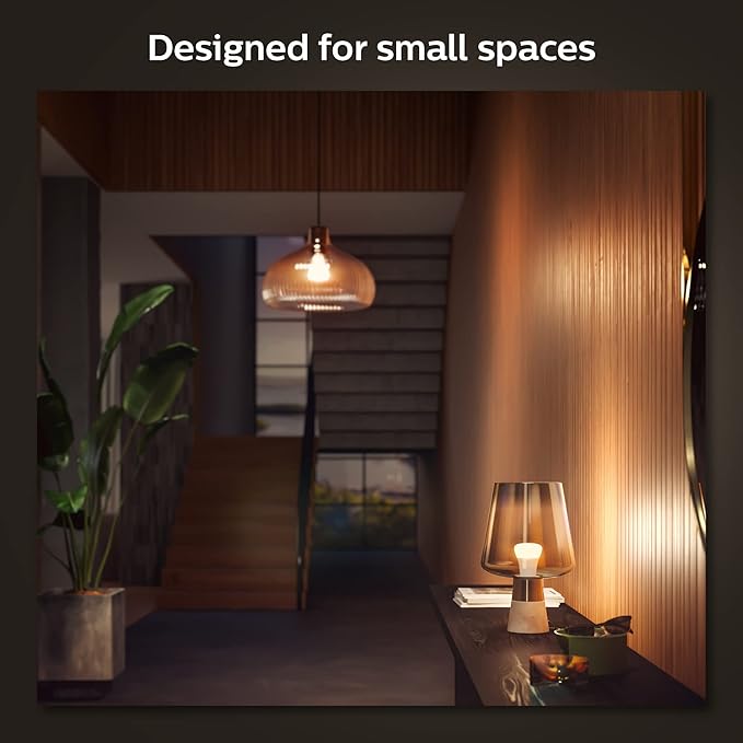 Philips Hue Smart LED A19 Bulb, Warm White Light 2700K, E26 Base, 9W, 810 Lumens, Dimmable, Works with Alexa, Google Assistant, and Apple Home, 2pk