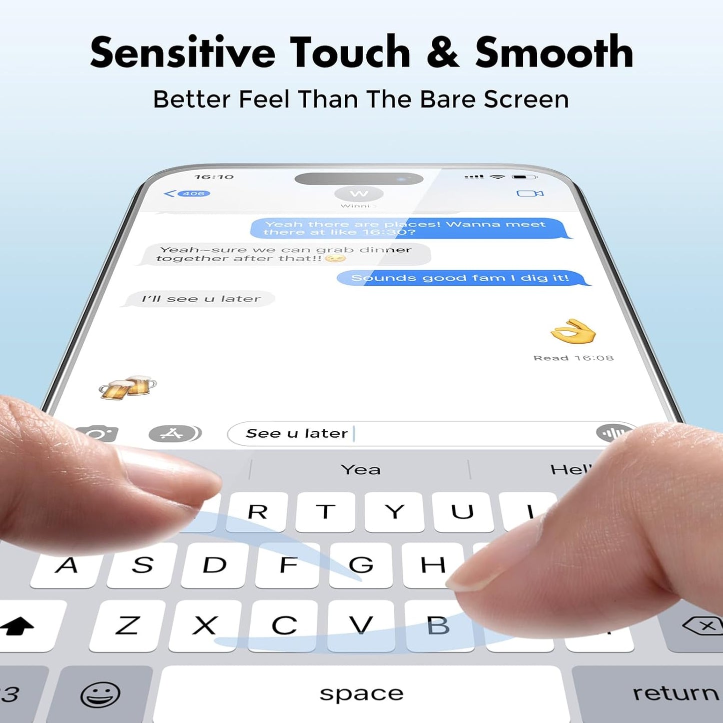 UNBREAKcable 2-Pack Screen Protector for iPhone 15 Plus, Double Shatterproof Tempered Glass [Easy Installation Frame] [9H Hardness] [99.99% HD Clear] [Case Friendly] for iPhone 6.7 inch