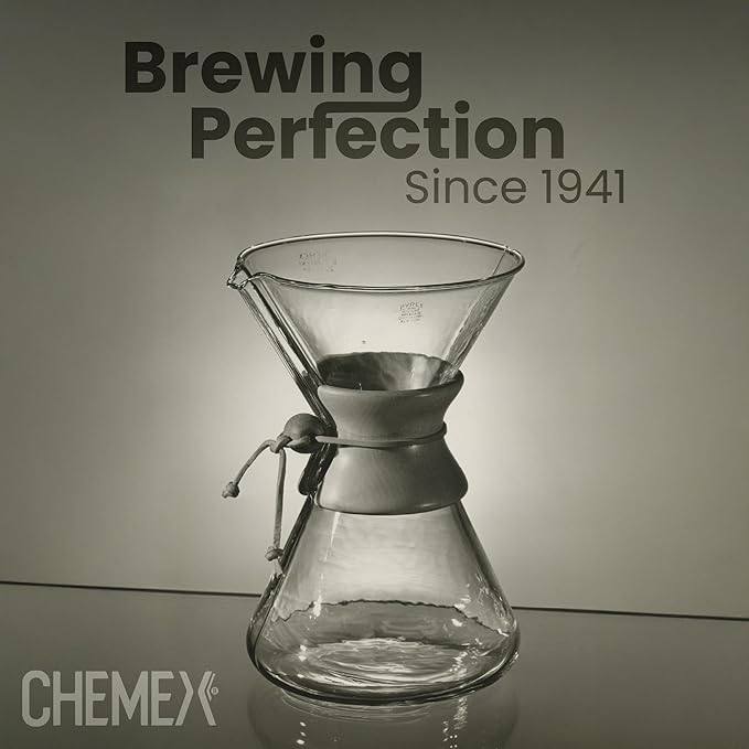 Chemex Pour-Over Glass Coffeemaker - Glass Handle Series - 3-Cup - Exclusive Packaging