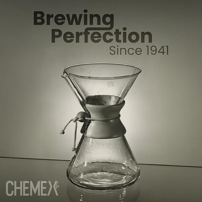 Chemex Pour-Over Glass Coffeemaker - Glass Handle Series - 3-Cup - Exclusive Packaging