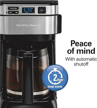 Hamilton Beach 12 Cup Programmable Coffee Maker, FrontFill Drip Coffee Maker