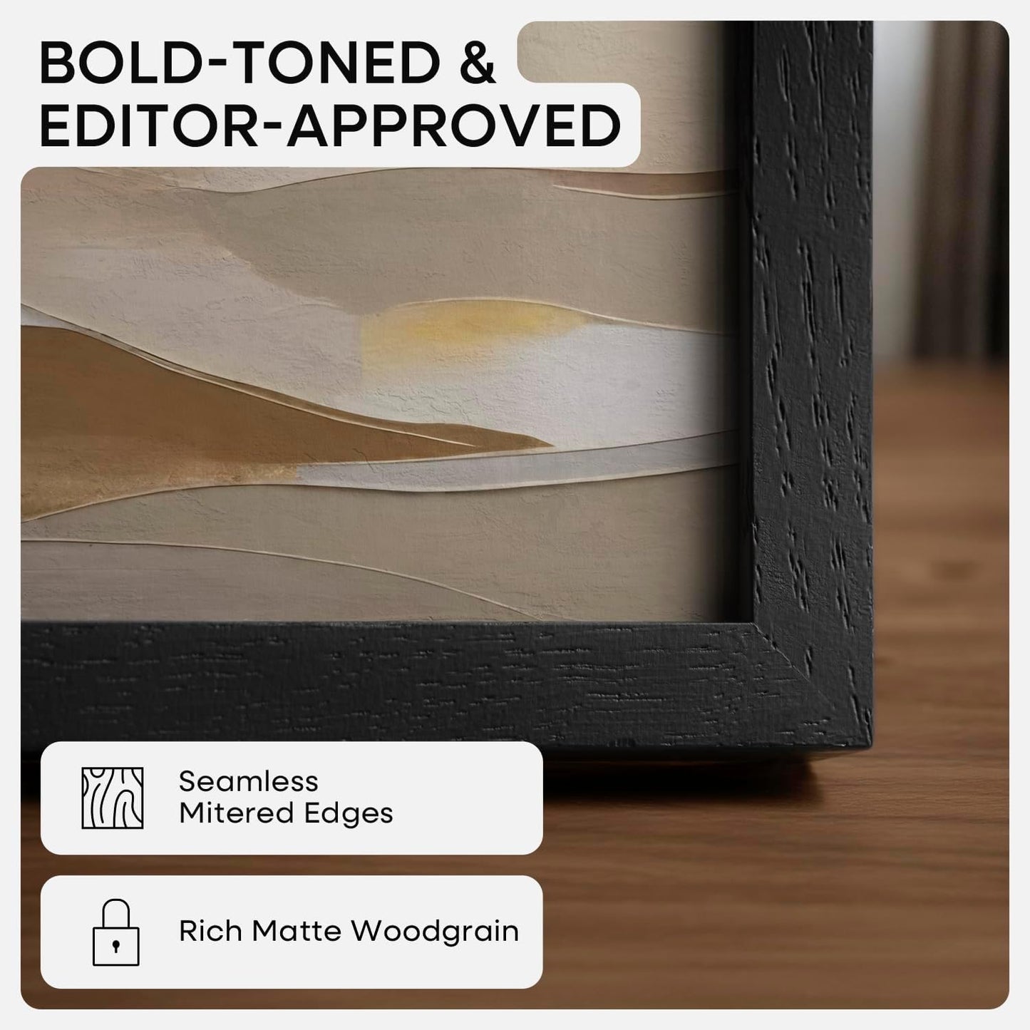 Homeforia 12x17 Picture Frame Black Wood, High End Oak 12x17 Poster Frames with Mat 10x15 Photo, 12 x 17 Wooden Frame Matted to 10 by 15 Print, 17x12 Hanging Frames, Tempered Glass, Wall Kit, Set of 1