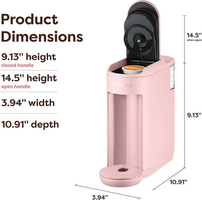 Keurig K-Mini Mate Single Serve K-Cup Pod Coffee Maker, Brews Up to 12 oz Cup, Compact Portable Coffee Machine for Small Spaces, Great for Dorms & Offices, Pink Sands