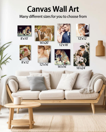Custom Framed Canvas Prints With Your Photos-Personalized Picture To Canvas Wall Art ，Home Decoration Gifts Holiday Gifts