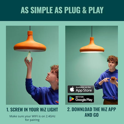 WiZ Connected 120W PAR38 Color LED Light Bulb - Connects to Your Wi-Fi - E26 Smart Bulb - Control with Voice or App + Activate with Motion - Matter Compatible - 1 Pack
