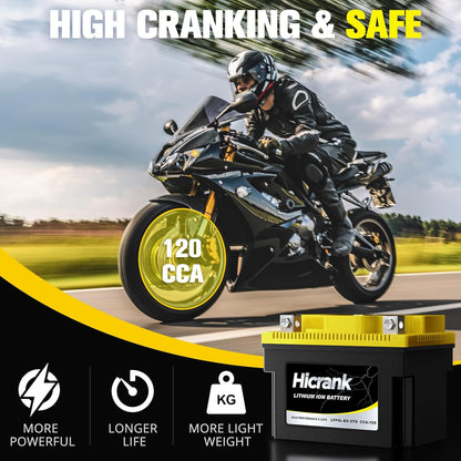 YTX4L-BS STD Standard Lithium Motorcycle Battery - 12.8V 2.8Ah 150CCA LiFePO4 Powersports Battery for ATV, Scooter, Snowmobile, Jet Ski, Honda Grom, Yamaha, Suzuki, CAN-AM, Generator
