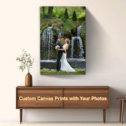 xzartdiy Custom Canvas Prints with Your Photos - Personalized Picture Print Customized Gifts for Family Home Office Wall Art Decor, Wrapped Canvas 12x18inch