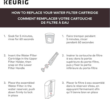 Keurig Tall Handle Water Filter Starter Kit, Comes with Handle and 2 Replacement Water Filters, Compatible with Select Keurig Coffee Makers