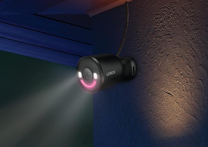 Lorex 4K Spotlight Indoor/Outdoor Wi-Fi 6 Security Camera with Smart Security Lighting, Person, Vehicle, Animal and Package Detection, 2-Way Talk, Quick Response, Lorex Fusion